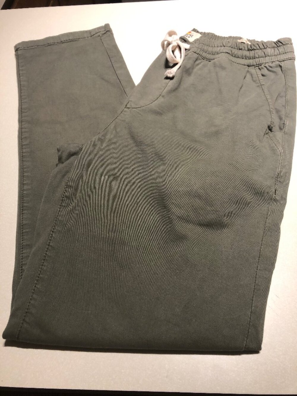 MARINE LAYER Olive Green Chino Cotton Pant